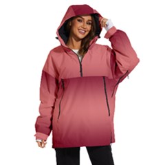 Burgundy Red To Coral Pink Bilinear Gradient Women s Ski And Snowboard Waterproof Breathable Jacket