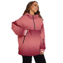 Burgundy Red To Coral Pink Bilinear Gradient Women s Ski and Snowboard Waterproof Breathable Jacket View2