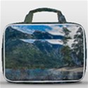 Beach At Los Alerces National Park, Chubut Province, Argentina Travel Toiletry Bag With Hanging Hook View1