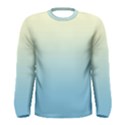 Cream Yellow To Baby Blue Linear Gradient Men s Long Sleeve T-Shirt View1