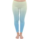 Cream Yellow To Baby Blue Linear Gradient Classic Winter Leggings View1