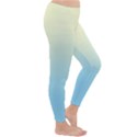 Cream Yellow To Baby Blue Linear Gradient Classic Winter Leggings View3