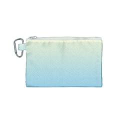 Cream Yellow To Baby Blue Linear Gradient Canvas Cosmetic Bag (small)