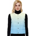 Cream Yellow To Baby Blue Linear Gradient Women s Button Up Puffer Vest View1