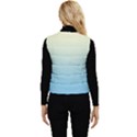 Cream Yellow To Baby Blue Linear Gradient Women s Button Up Puffer Vest View2