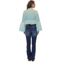 Cream Yellow To Baby Blue Linear Gradient Boho Long Bell Sleeve Top View4