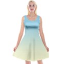 Baby Blue To Cream Yellow Linear Gradient Reversible Velvet Sleeveless Dress View1