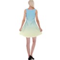 Baby Blue To Cream Yellow Linear Gradient Reversible Velvet Sleeveless Dress View2