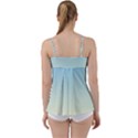 Baby Blue To Cream Yellow Linear Gradient Babydoll Tankini Top View2