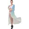 Baby Blue To Cream Yellow Linear Gradient Maxi Chiffon Beach Wrap View1