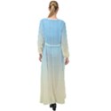 Baby Blue To Cream Yellow Linear Gradient Maxi Chiffon Beach Wrap View2
