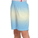 Baby Blue To Cream Yellow Bilinear Gradient Kids  Basketball Shorts View2