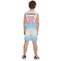 Baby Blue To Cream Yellow Bilinear Gradient Kids  Basketball Shorts View4