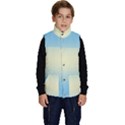 Baby Blue To Cream Yellow Bilinear Gradient Kid s Button Up Puffer Vest View1