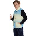 Baby Blue To Cream Yellow Bilinear Gradient Kid s Button Up Puffer Vest View2