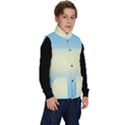 Baby Blue To Cream Yellow Bilinear Gradient Kid s Button Up Puffer Vest View3