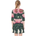 Poppy Flower Plant Petals Bloom Quarter Sleeve Pocket Dress View2