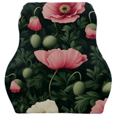 Poppy Flower Plant Petals Bloom Car Seat Velour Cushion 