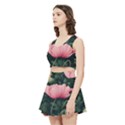 Poppy Flower Plant Petals Bloom Women s Crop Top Pleated Skater Rave Skirt View2