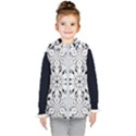 Seamless Tiling Pattern Hand Drawn Black White Kids  Hooded Puffer Vest View1