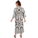 Seamless Tiling Pattern Hand Drawn Black White Grecian Style  Maxi Dress View2