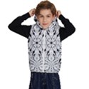 Seamless Tiling Pattern Hand Drawn Black White Kids  Stylish Hooded Puffer Vest View1