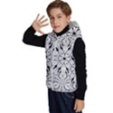 Seamless Tiling Pattern Hand Drawn Black White Kids  Stylish Hooded Puffer Vest View2