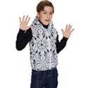 Seamless Tiling Pattern Hand Drawn Black White Kids  Stylish Hooded Puffer Vest View3