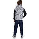 Seamless Tiling Pattern Hand Drawn Black White Kids  Stylish Hooded Puffer Vest View4