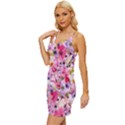Pattern Seamless Texture Daisies Wrap Tie Front Dress View2