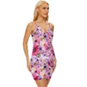 Pattern Seamless Texture Daisies Wrap Tie Front Dress View3
