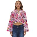 Pattern Seamless Texture Daisies Boho Long Bell Sleeve Top View1