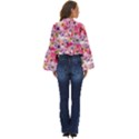 Pattern Seamless Texture Daisies Boho Long Bell Sleeve Top View4