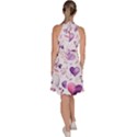 Hearts Love Purple Sleeveless Halter Neck A-Line Dress View4