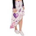 Hearts Love Purple Asymmetrical Ruffle Hem Skirt  View3