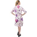 Hearts Love Purple Long Sleeve Mini Shirt Dress View2
