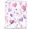 Hearts Love Purple 7  x 9  Softcover Notebook View2