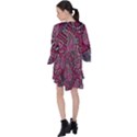 Abstract Art Pattern Design Background V-Neck Flare Sleeve Mini Dress View2