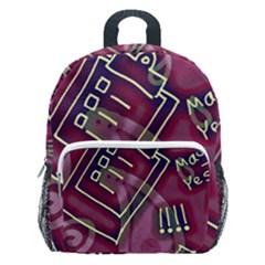 Abstract Art Pattern Design Background Kids  Age 5-10 Lightweight School Backpack With Side Pockets