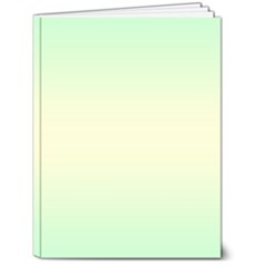 Mint Green To Cream Yellow Bilinear Gradient 6  X 8  Hardcover Notebook
