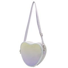 Cream Yellow To Pale Violet Linear Gradient Heart Shoulder Bag