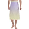 Pale Violet To Cream Yellow Linear Gradient Traditional Men s Hawaiian Lavalava Ie Faitaga Wrap Skirt View1