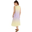 Cream Yellow To Pale Violet Bilinear Gradient Summer Maxi Dress View2