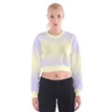 Pale Violet To Cream Yellow Bilinear Gradient Cropped Sweatshirt View1