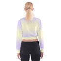 Pale Violet To Cream Yellow Bilinear Gradient Cropped Sweatshirt View2
