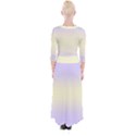 Pale Violet To Cream Yellow Bilinear Gradient Quarter Sleeve Wrap Maxi Dress View2