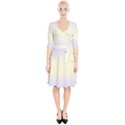 Pale Violet To Cream Yellow Bilinear Gradient Wrap Up Cocktail Dress View1