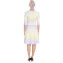 Pale Violet To Cream Yellow Bilinear Gradient Wrap Up Cocktail Dress View2