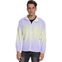Pale Violet To Cream Yellow Bilinear Gradient Men s High Neck Windbreaker View1