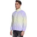Pale Violet To Cream Yellow Bilinear Gradient Men s High Neck Windbreaker View2